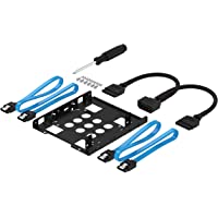 Los mejores  - Sabrent Kit de montaje de disco duro interno 3.5 a x2 SSD - 2.5 [Cables eléctricos y SATA incluidos] (BK-HDCC)